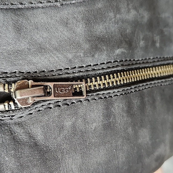 UGG Gray and Cream Heeled Boots - Picture 9 of 10